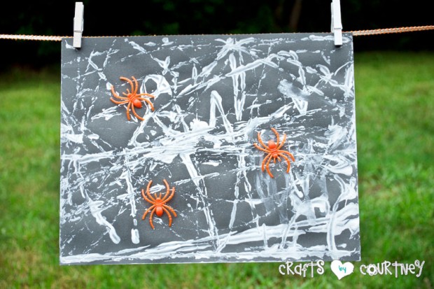 Marble Art Spider Web | Munchkins and Mayhem