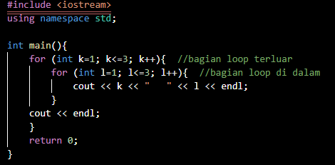 Blok Nested Looping pada C++ -- Pengertian dan Struktur Datanya | ZONA ...