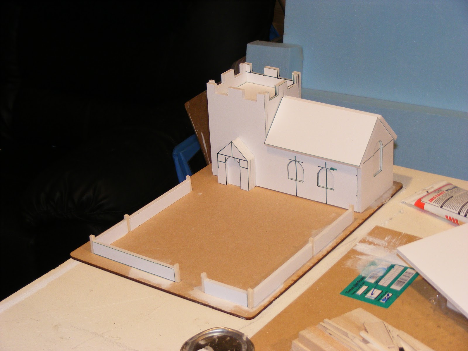 Life In The Man Cave Using Foam Board to Make Model Buildings