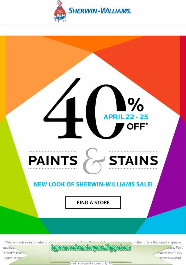 Free Promo Codes and Coupons 2021 Sherwin Williams Coupons