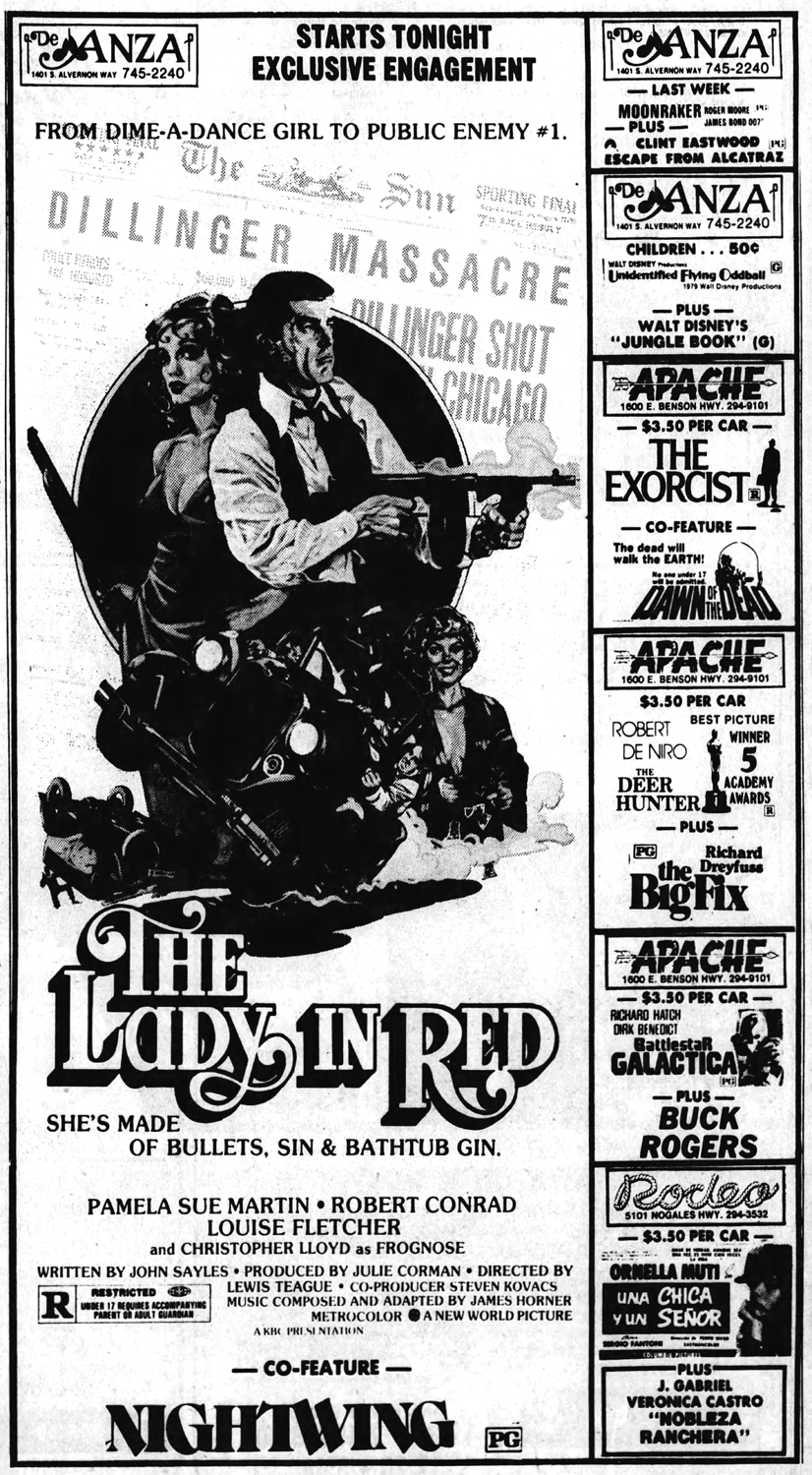 TEMPLE OF SCHLOCK Movie Ad of the Week THE LADY IN RED (1979) and so on