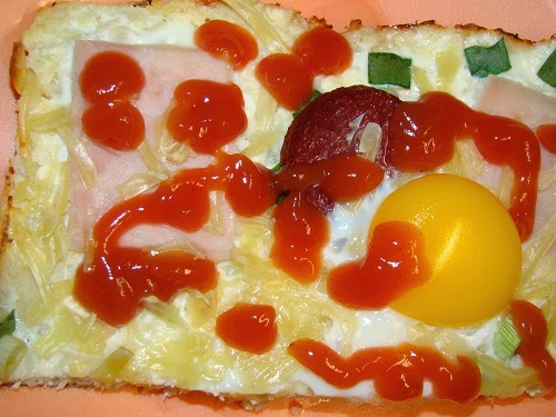 "Pizza" cu blat de conopida