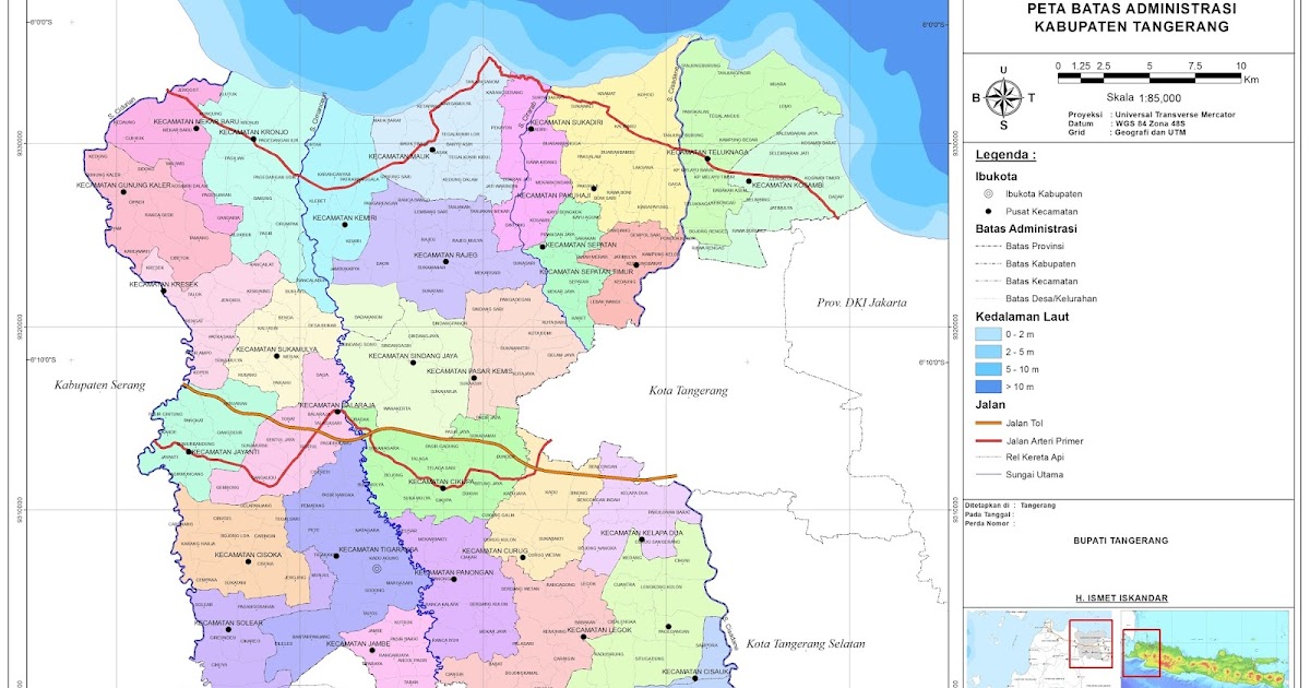 sampah peta administrasi wilayah kabupaten tangerang