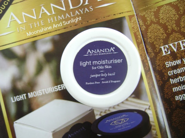 Ananda Spa Light moisturiser , June 2015 Fab Bag Review 