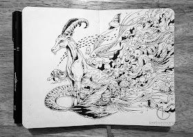 08-Capricorn-Kerby-Rosanes-Detailed-Moleskine-Doodles-Illustrations-and-Drawings-www-designstack-co