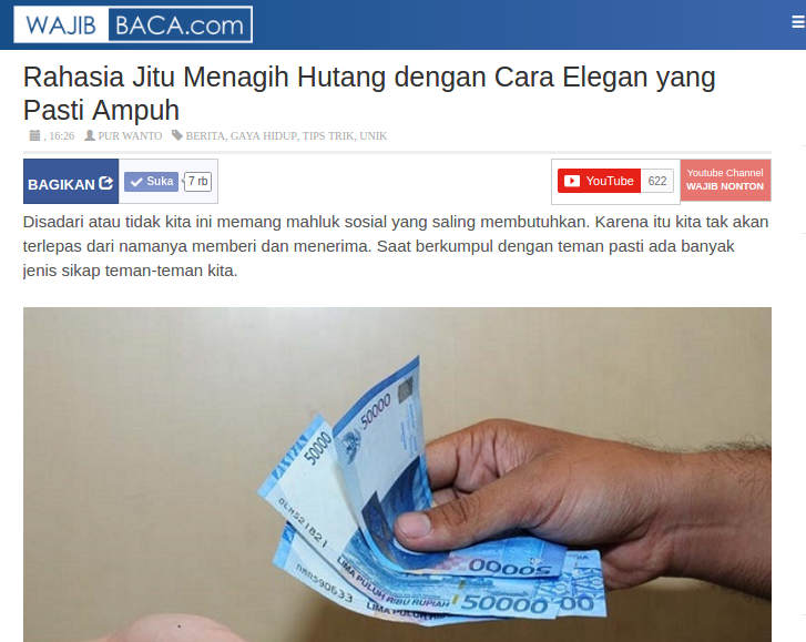 Jangan Terlalu Memaksa Menagih