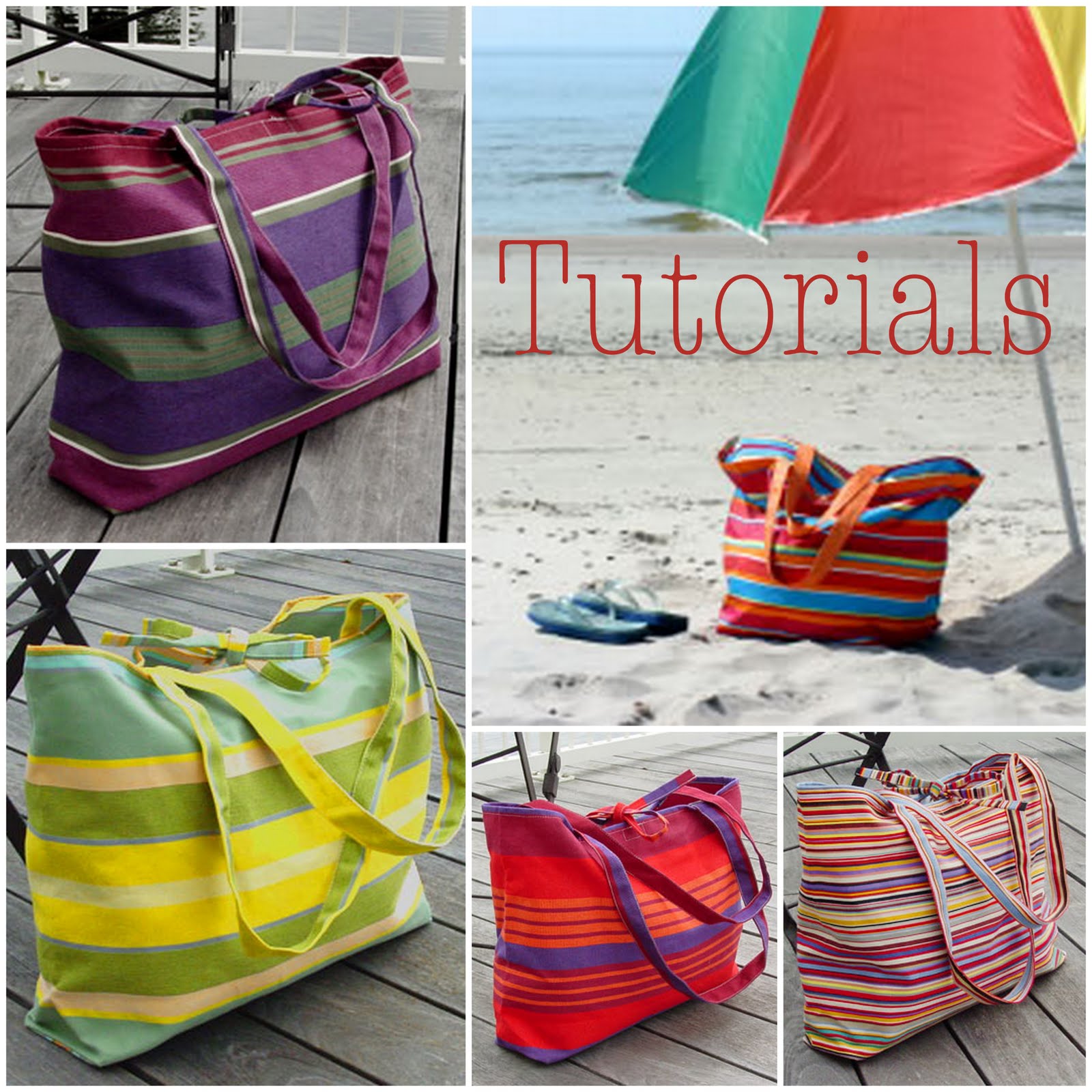 ... beach bag tutorial by dizzytina pleated tote beach bag tutorial