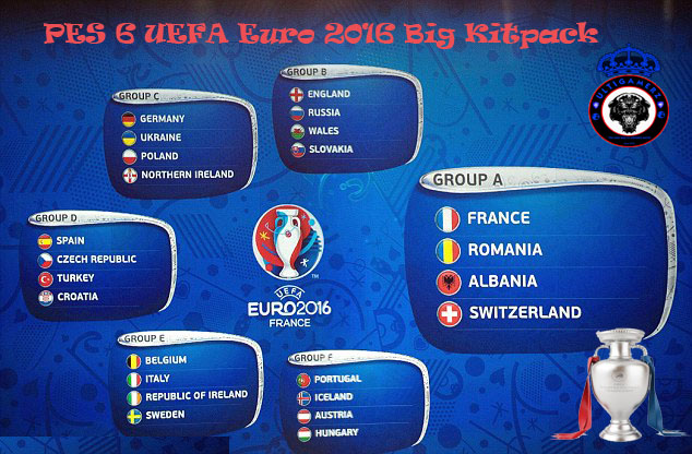 ultigamerz PES 6 UEFA Euro 2016 Full Teams Kitpack + Bonus Kitpack