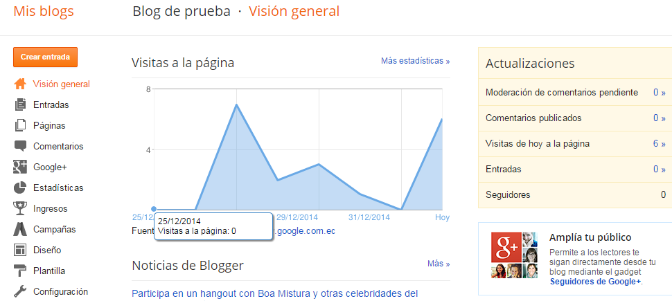 Como crear una entrada en tu blog de blogger | Ecuintec | Educación ...