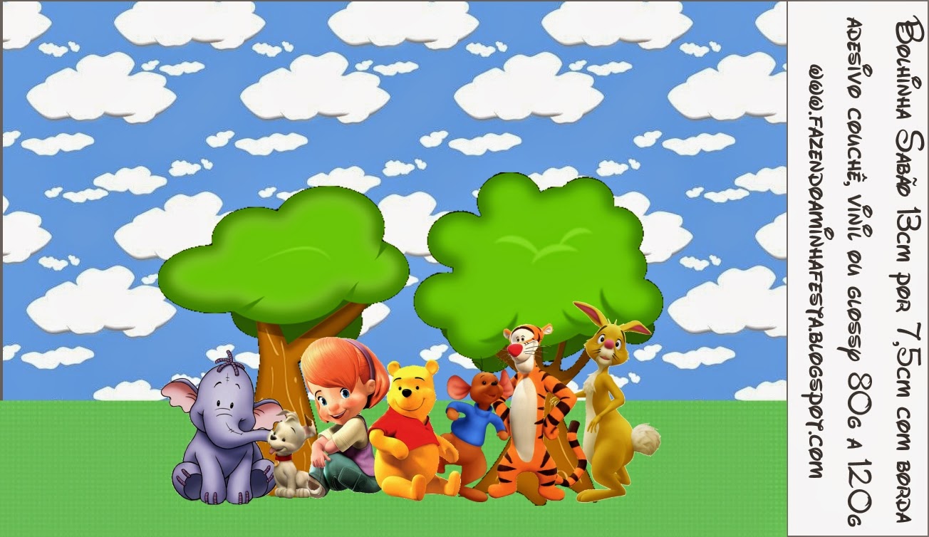 Winnie the Pooh: Etiquetas Candy Bar para Imprimir Gratis. Etiquetas de Winnie the Pooh para imprimir gratis.