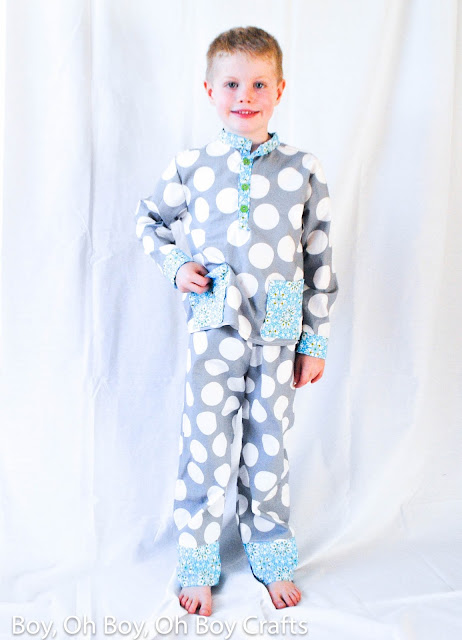 Pocket Pajamas sewing pattern by Blank Slate Patterns sewn by Boy, Oh Boy, Oh Boy
