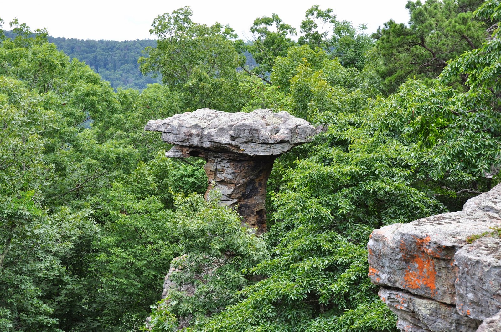 Rick's Hiking Blog King's Bluff Falls and Pedestal Rocks, Arkansas Ozarks