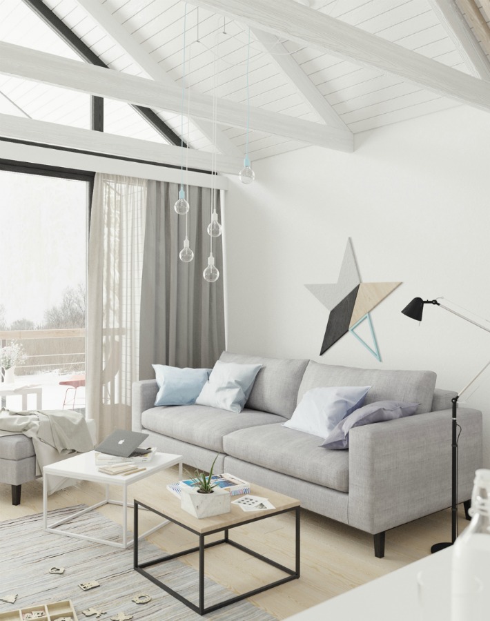 Proyecto 3D de una casa modular de madera