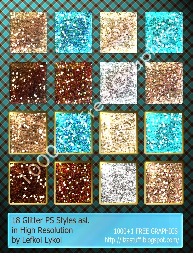 18 Glitter Styles in High Resolution. Στάλες στο γαλάζιο
