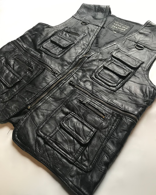 QLOZET PATCHWORK LEATHER VEST