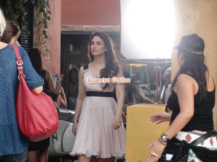  Kareena Kapoor in pink dress top -  Kareena Kapoor on the sets of an Ad shoot