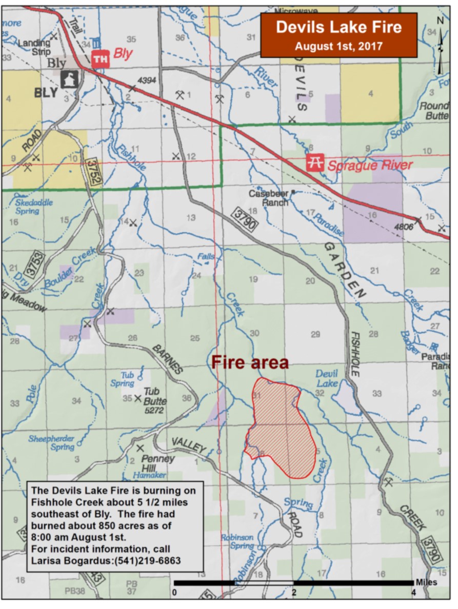 South Central Oregon Fire Management Partnership Devils Lake Fire