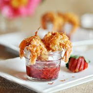 Coconut Shrimp with Strawberry-Chipotle Dipping Sauce
