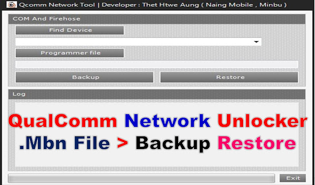 Qualcomm Network Unlocker Tools Mbn Backup Restore Download BY Jonaki TelecoM 