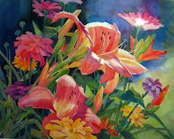 watercolor painting framed