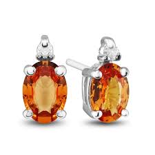 Orange Diamond Earrings