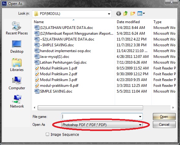File open name. File open name