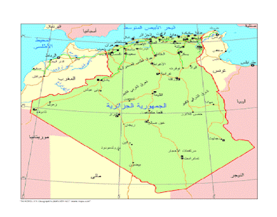 خريطة الجزائر 