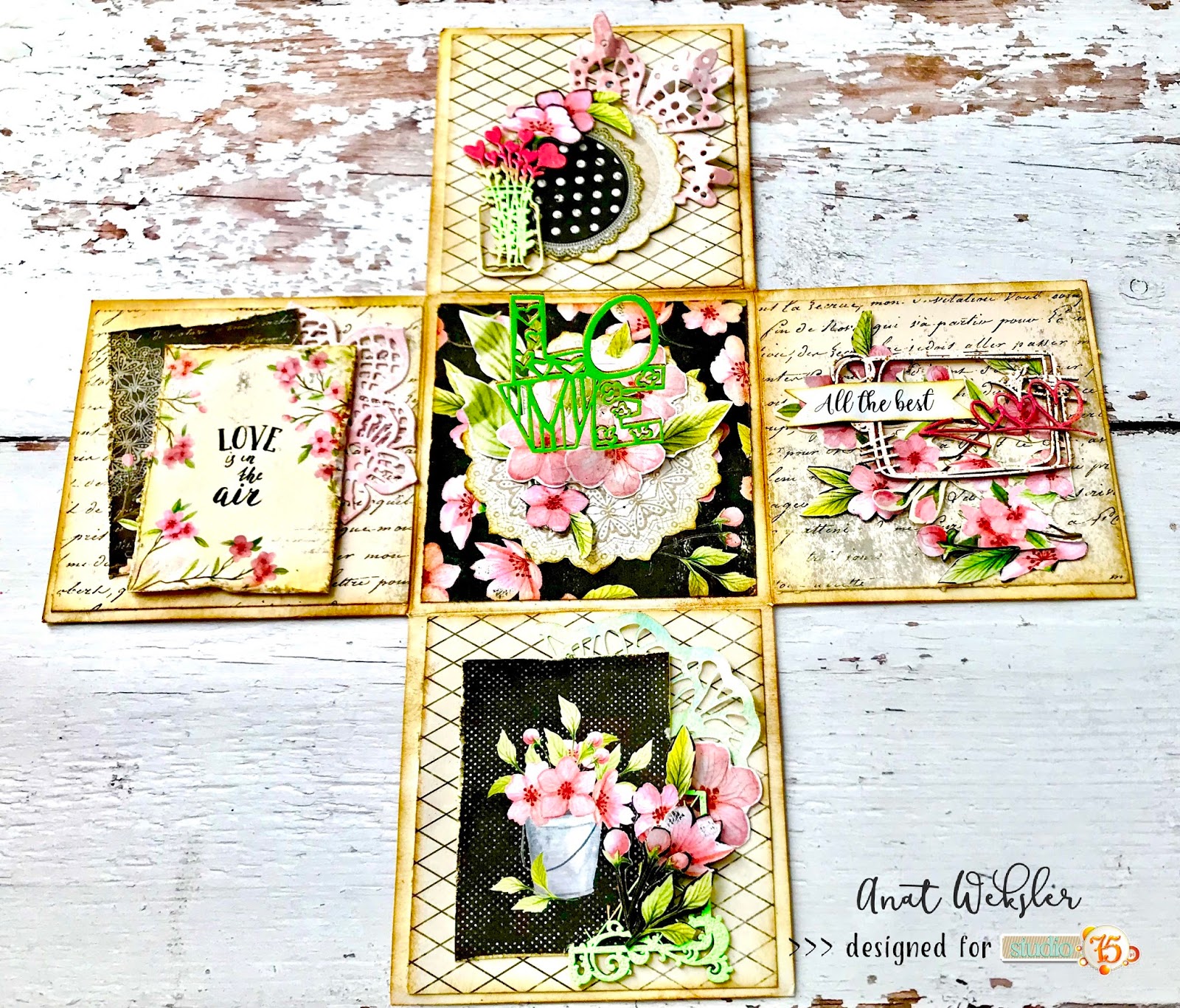 Blog studio75.pl: Exploding box z kolekcji Cherry Blossom / Cherry ...