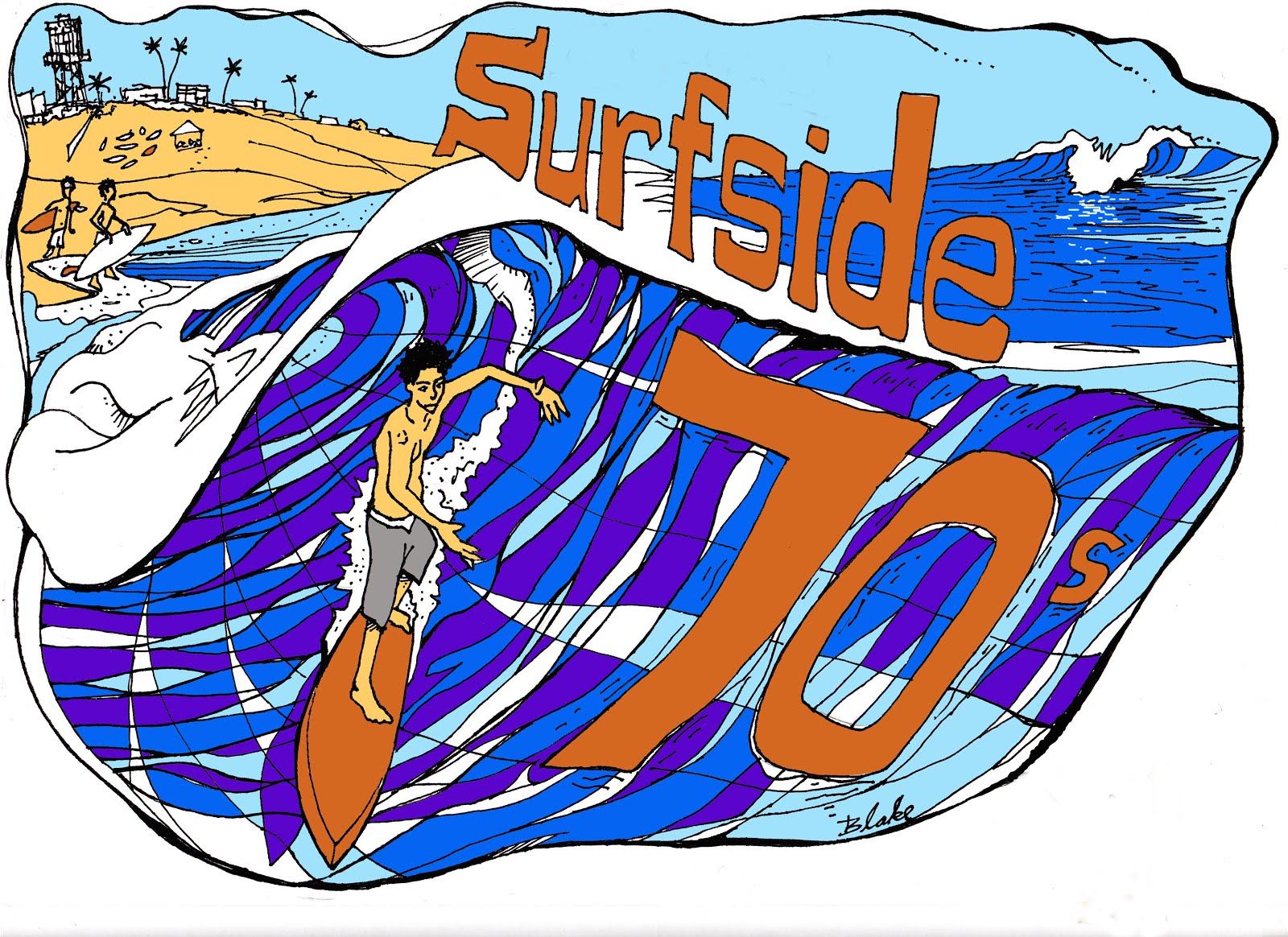 2012 14th annual Surfside Seventies poster