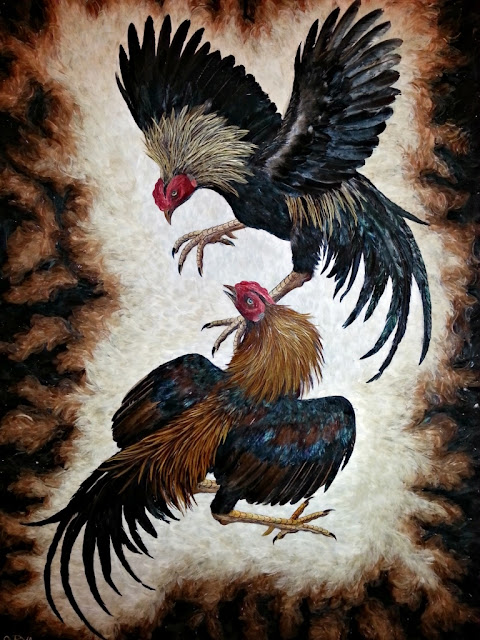 Lukisan Bulu Mengubah Limbah Menjadi Rupiah