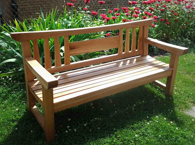 fine woodworking garden bench