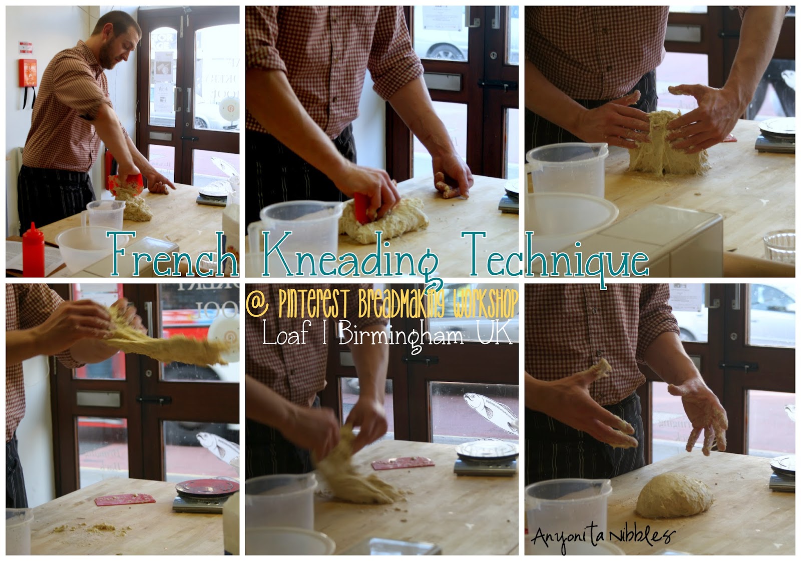Andy from Loaf demonstrates a French kneading technique