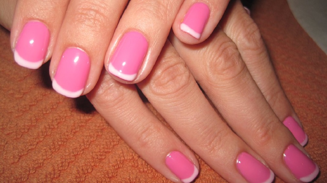 1. Pink and White French Manicure Nail Design - wide 10