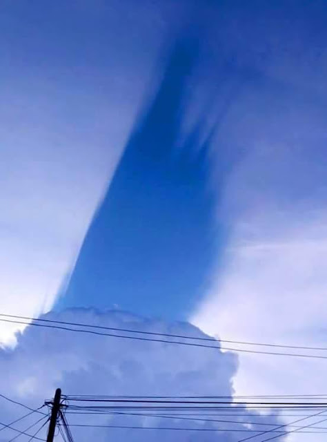 fenomena sinaran awan biru di sabah