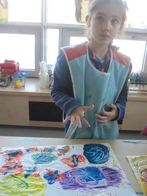 The Wonderful World of Kindergarten: Painting with foam brushes
