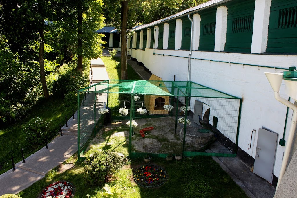 Загон для павлинов в Нижней Лавре