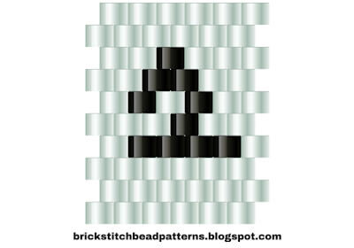 Free brick stitch beaded alphabet pattern number 2 download.