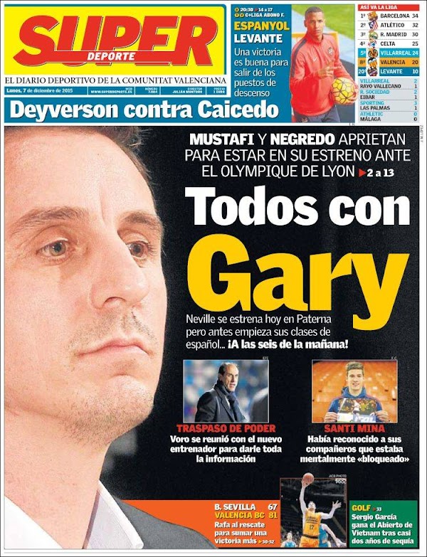 Valencia, Superdeporte: "Todos con Gary"