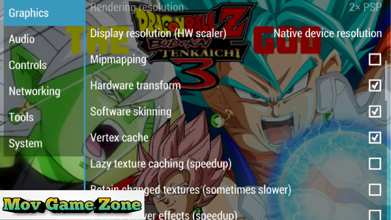 Best PPSSPP Setting For Dragon Ball Z Tenkaichi Tag Team Mod V9 PPSSPP