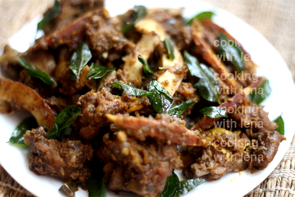 Mutton Ularthiyathu / Mutton Dry Roast