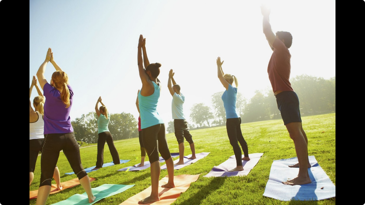 SPORTO Shakes, Nutritionals, Protein Bars, Supplements and Fitness Outdoor Yoga Session on May
