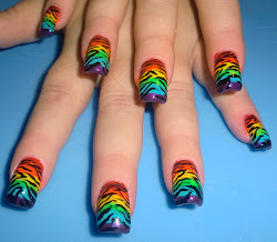 rainbow nails zebra nail designs short styles fantastic them turned adorable