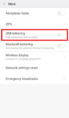 how to connect internet from mobile to pc via data cable