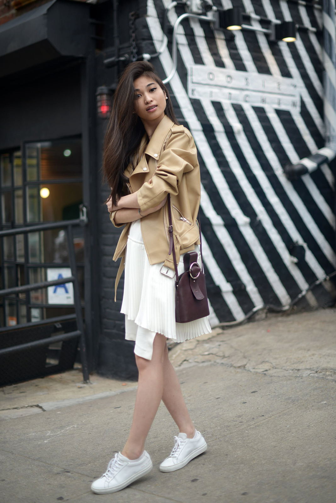 Camel Coat and Pleated Dress | FOREVERVANNY.com