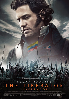 Poster for the historical drama The Liberator starring Edgar Ramirez