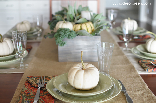 33 Shades of Green: Fall Tablescape & Centerpiece Box Tutorial