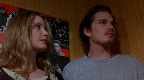 Julie Delpy and Ethan Hawke in Before Sunrise