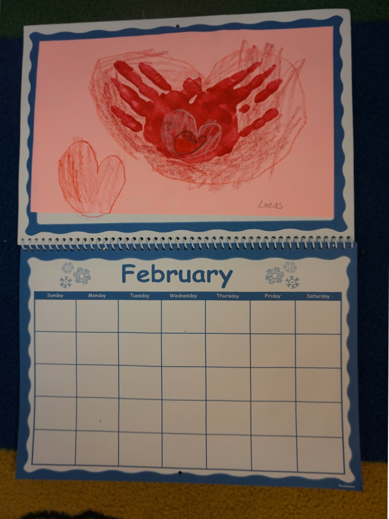 Handprint Calendar Love Those Kinders