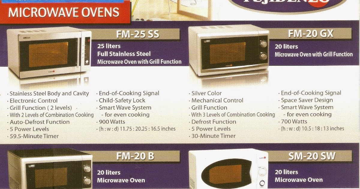 FUJIDENZO MICROWAVE OVENS