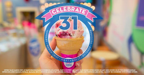My Tucson Mommy: Baskin-Robbins Celebrate 31 Day - Get Scoops for just